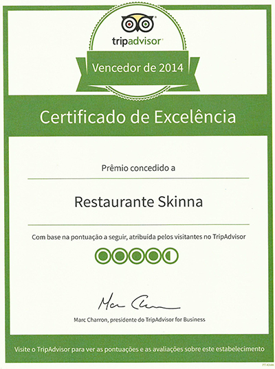Certificado de TripAdvisor